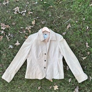 Vintage Live A Little Light Brown Y2K Leather Jacket